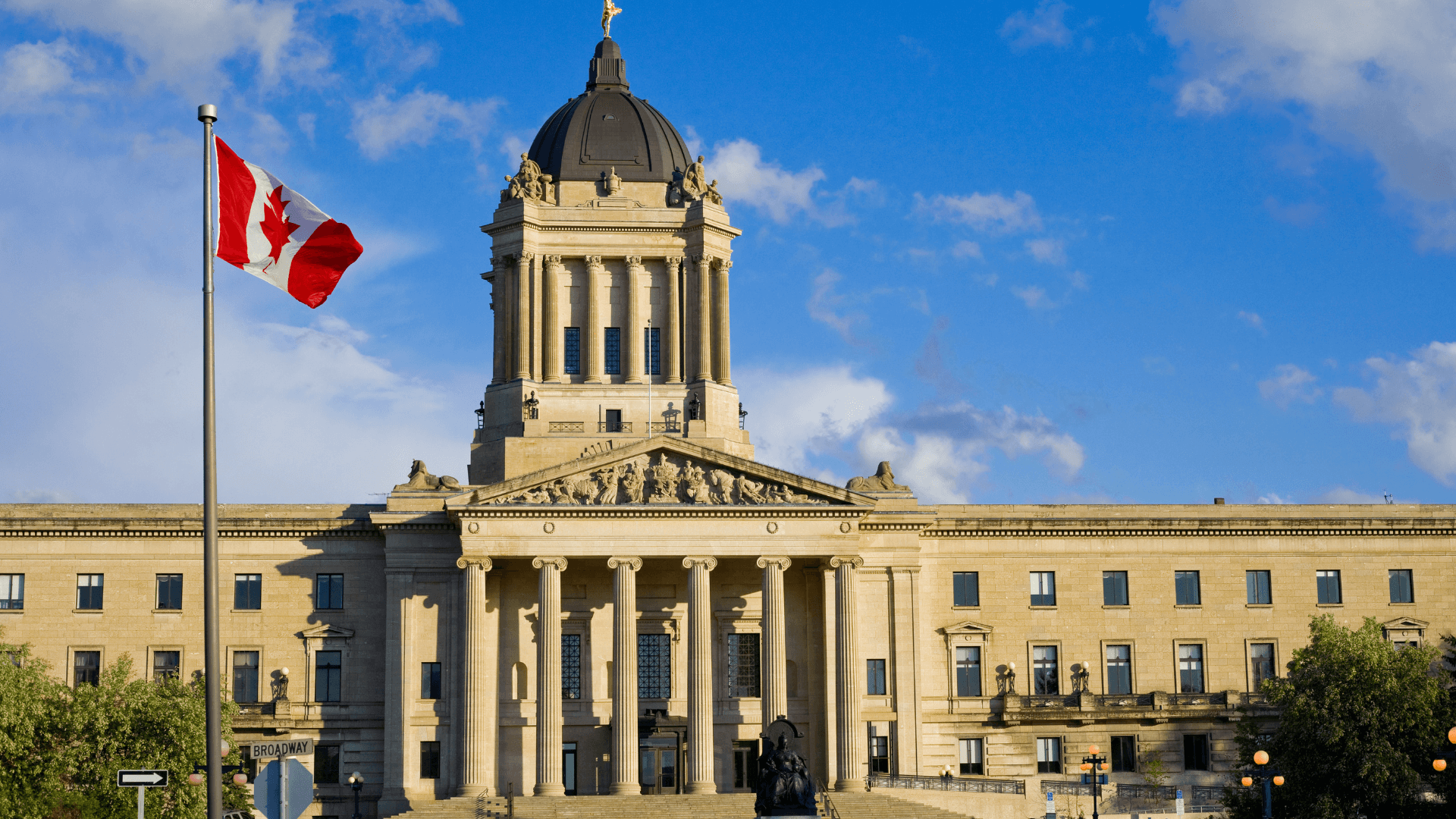 Manitoba Legislative Building in Winnipeg, Canada, a destination for cargo shipped from Pakistan